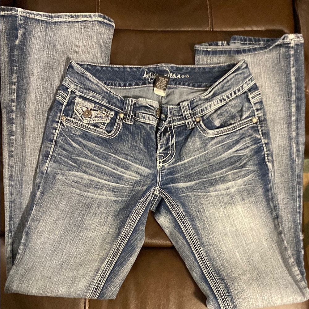 Acid Wash Blue Jeans